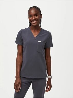 Figs Catarina One-Pocket Scrub Top Charcoal | Size XS